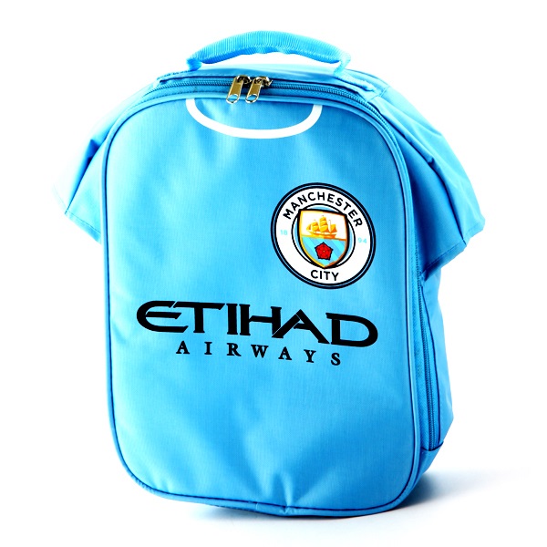 Manchester City Fc 'Fade' Dual Compartment Football Premium Lunch Bag Official 
