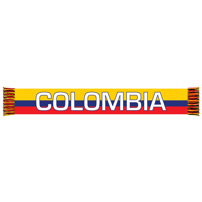  COLOMBIA SOCCER ACRYLIC SCARF DOUBLE SIDED WORLD CUP 2018 MADE  IN UNITED KINGDOM : Sports & Outdoors