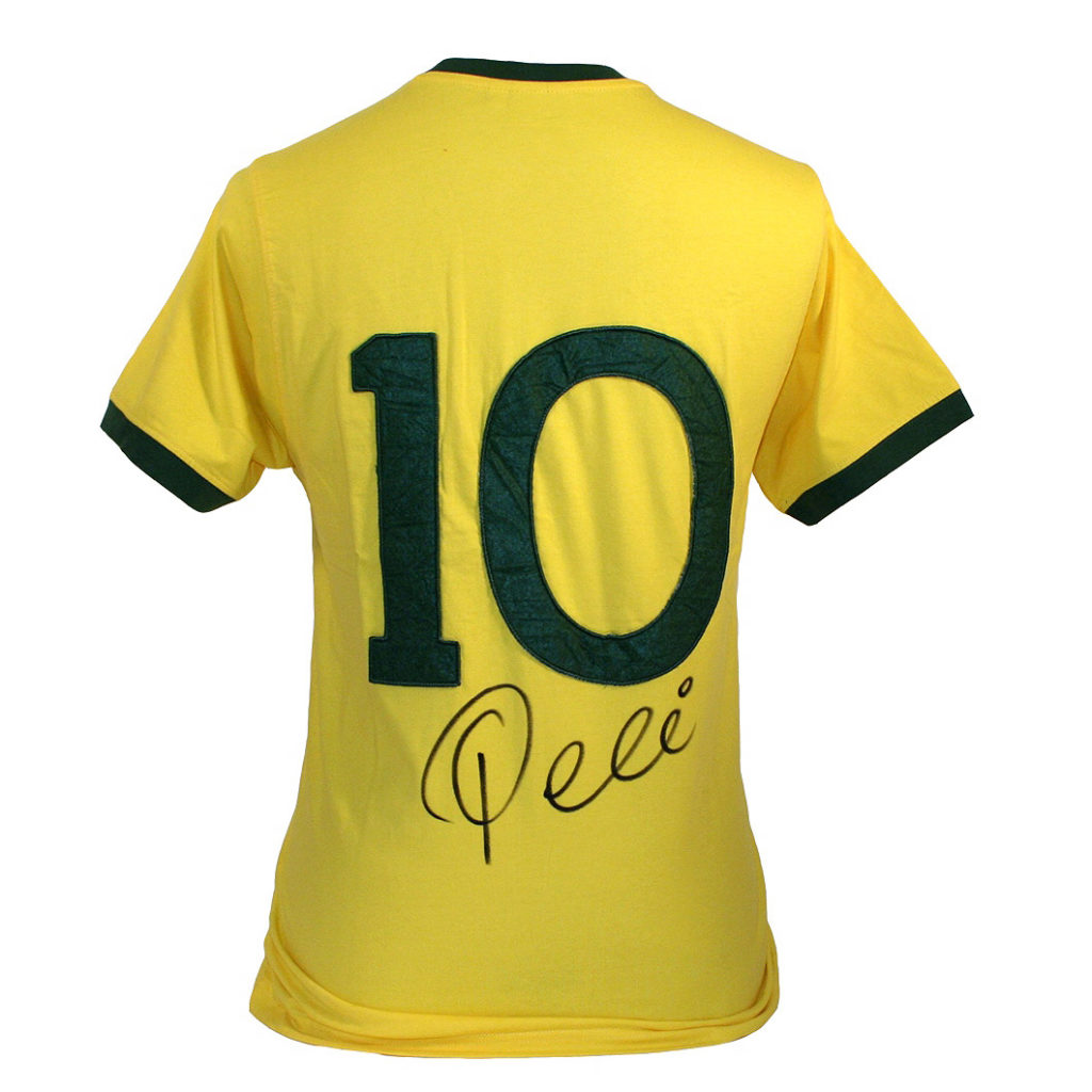 pele signed brazil shirt