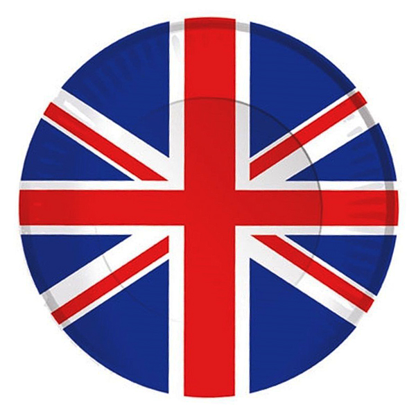 union jack paper plates