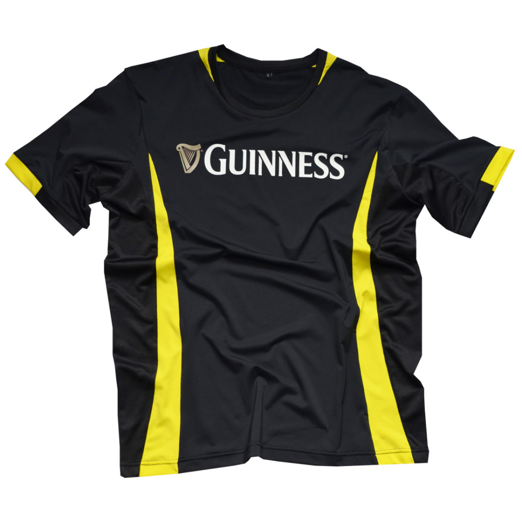 Buy Guinness Black Yellow Performance Rugby T-Shirt wholesale!