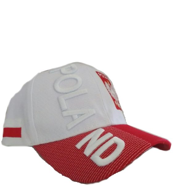 BUY POLAND WHITE 3D HAT IN WHOLESALE