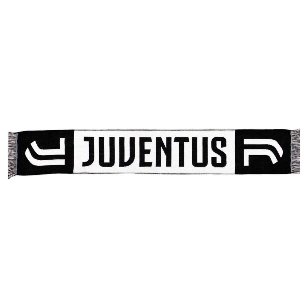 Juventus Official Jacquard Scarf Jacquard 2017-18 140 x 20 cm approx. Black and White 