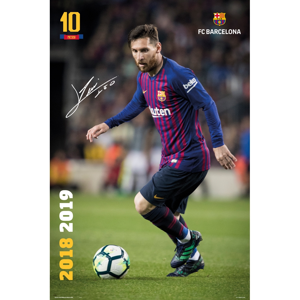 Barcelona Lionel Messi 2017-18 Action Poster