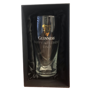 BUY GUINNESS HAPPY BIRTHDAY DAD ENGRAVED GRAVITY PINT GLASS IN WHOLESALE ONLINE