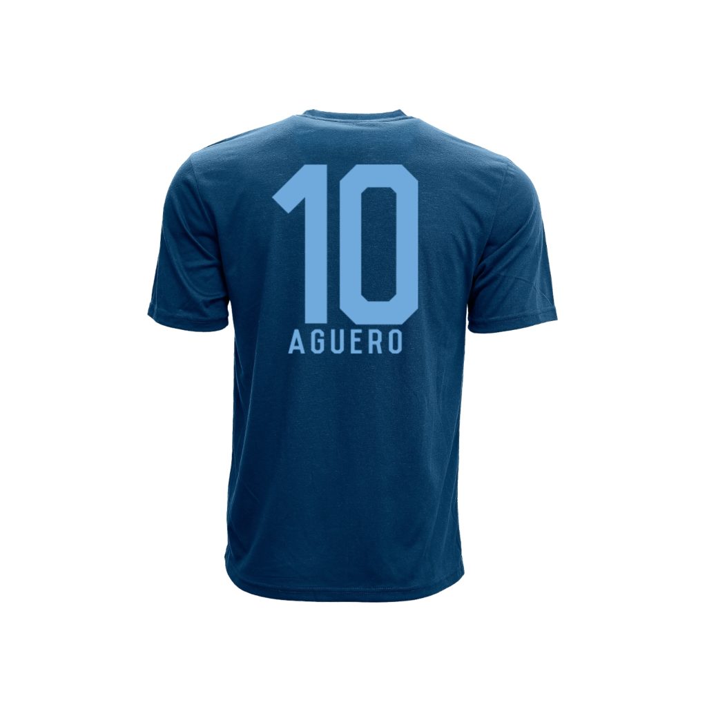 New Manchester City Women's T-Shirt Fanatics Football Aguero 200 Goals T-Shirt 
