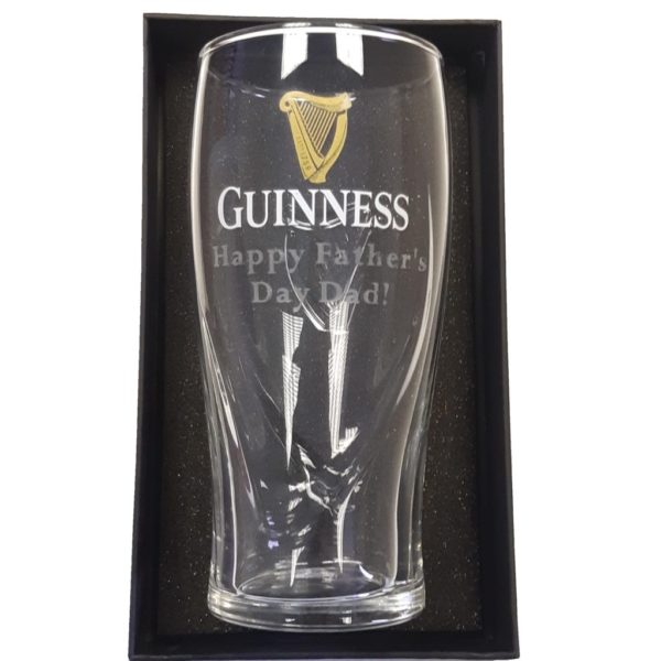 BUY GUINNESS HAPPY FATHER'S DAY DAD ENGRAVED GRAVITY PINT GLASS IN WHOLESALE ONLINE