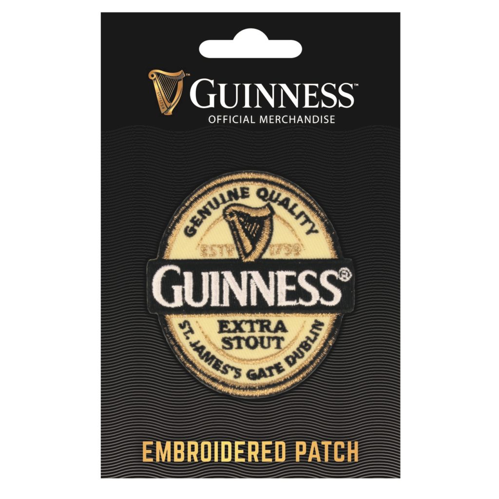 GUINNESS BEER" EXTRA STOUT EMBROIDERED IRON ON PATCHES  3 X 3 