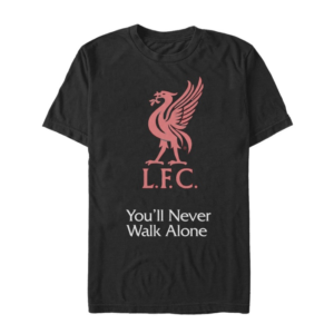 BUY LIVERPOOL VINTAGE BLACK YOU'LL NEVER WALK ALONE T-SHIRT IN WHOLESALE ONLINE