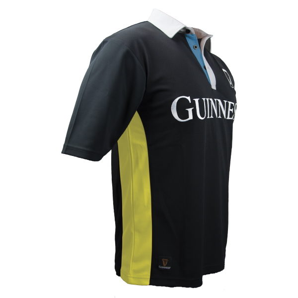 GUINNESS YELLOW BLACK STRIPED RUGBY JERSEY