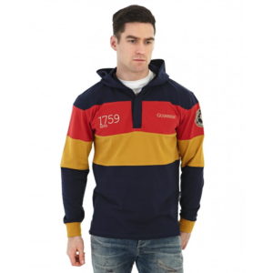 BUY GUINNESS NAVY PANELLED HOODED RUGBY SHIRT IN WHOLESALE ONLINE