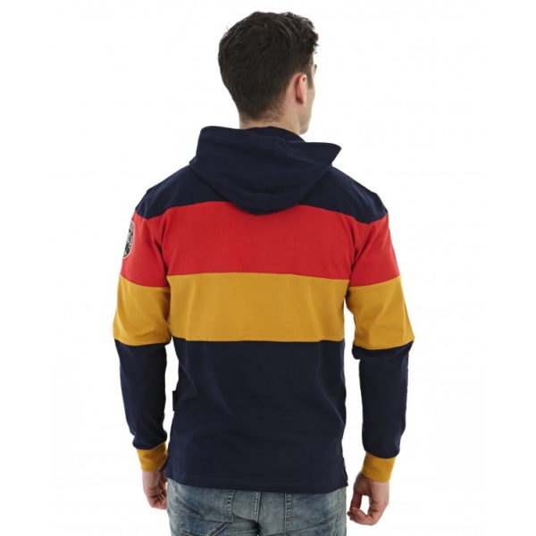 BUY GUINNESS NAVY PANELLED HOODED RUGBY SHIRT IN WHOLESALE ONLINE