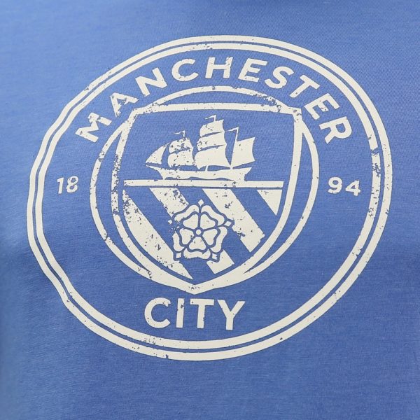 BUY MANCHESTER CITY VINTAGE DISTRESSED LOGO T-SHIRT IN WHOLESALE ONLINE