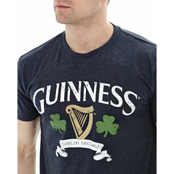 BUY GUINNESS NAVY DISTRESSED SHAMROCK T-SHIRT IN WHOLESALE ONLINE
