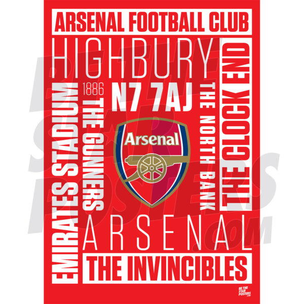 BUY ARSENAL WORD POSTER IN WHOLESALE ONLINE