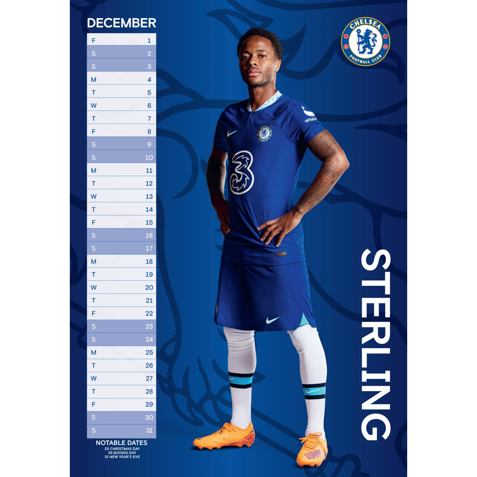 Buy Chelsea 2023 Calendar in wholesale online! Mimi Imports