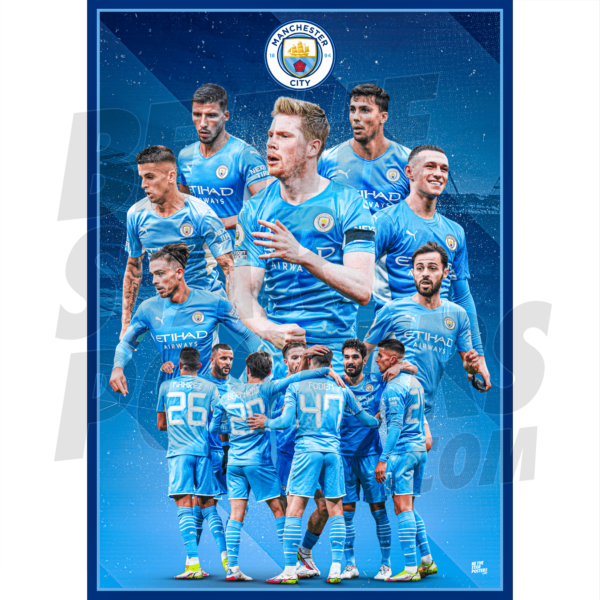 BUY MANCHESTER CITY PLAYERS COLLAGE POSTER IN WHOLESALE ONLINE