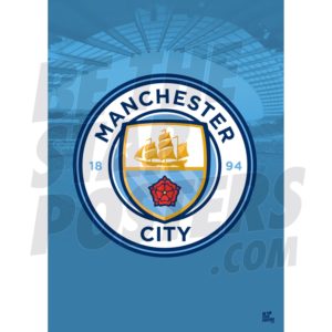 BUY MANCHESTER CITY CREST POSTER IN WHOLESALE ONLINE