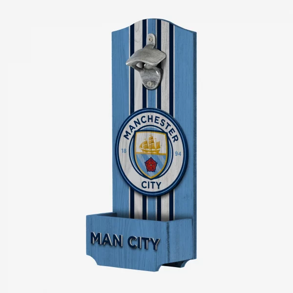 BUY MANCHESTER CITY WOODEN BOTTLECAP OPENER WITH CAP CATCHER SIGN IN WHOLESALE ONLINE