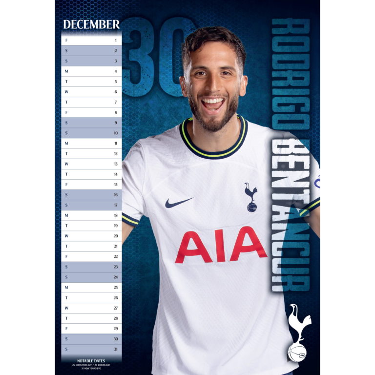 Buy Tottenham 2023 Calendar in wholesale online! Mimi Imports