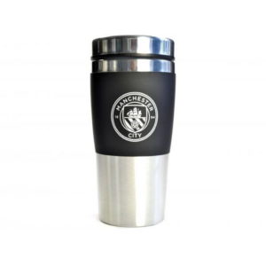 BUY MANCHESTER CITY EXECUTIVE HANDLELESS STAINLESS STEEL DOUBLE WALL TRAVEL MUG