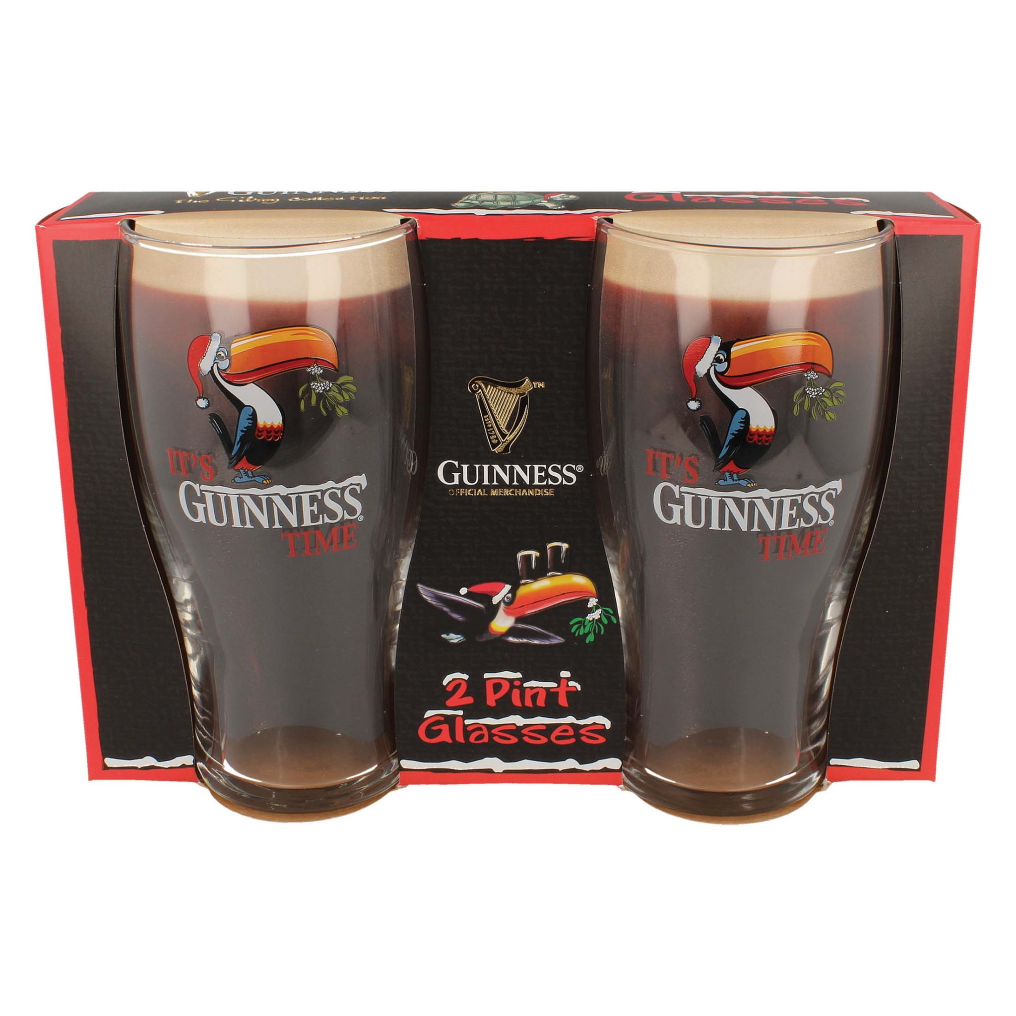 Buy Guinness Christmas Toucan "Its Guinness Time" Pint Glasses!