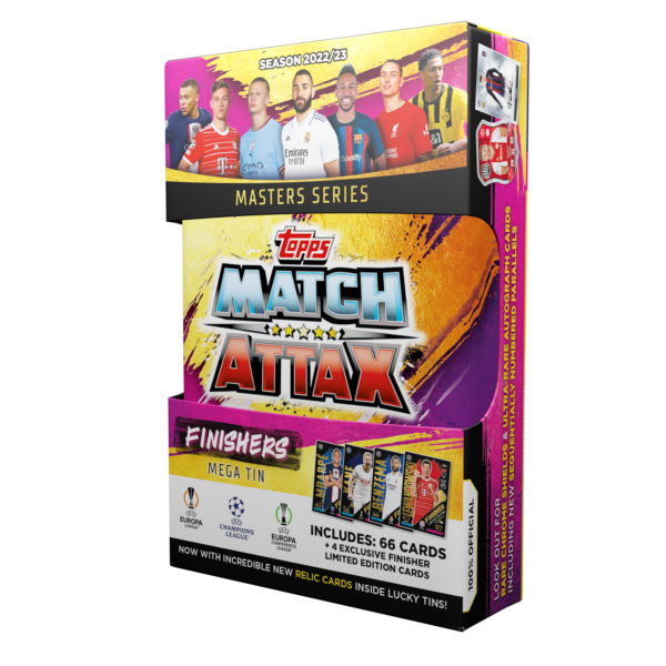 BUY 2022-23 TOPPS MATCH ATTAX UEFA CHAMIONS LEAGUE CARDS FINISHERS MEGA TIN IN WHOLESALE ONLINE