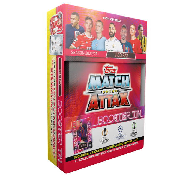 BUY 2022-23 TOPPS MATCH ATTAX UEFA CHAMIONS LEAGUE CARDS RED MINI TIN IN WHOLESALE ONLINE