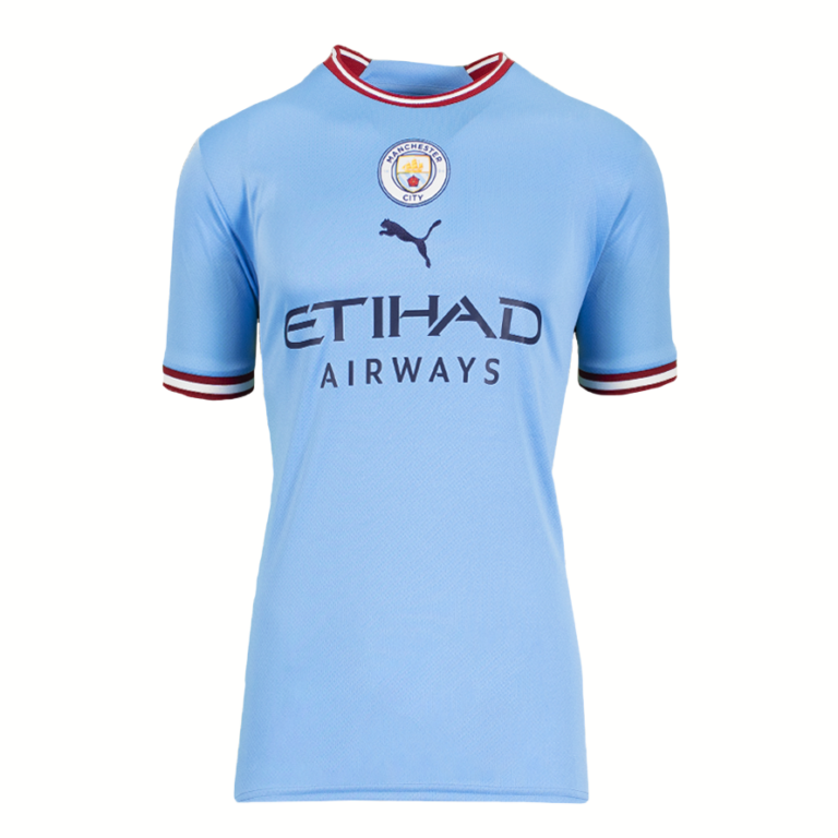 Buy Erling Haaland Signed 2022-23 Manchester City Home Jersey!