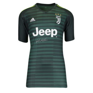 BUY THE GIANLUIGI BUFFON AUTHENTIC SIGNED JUVENTUS 2017-19 GOALKEEPER HOME JERSEY IN WHOLESALE ONLINE