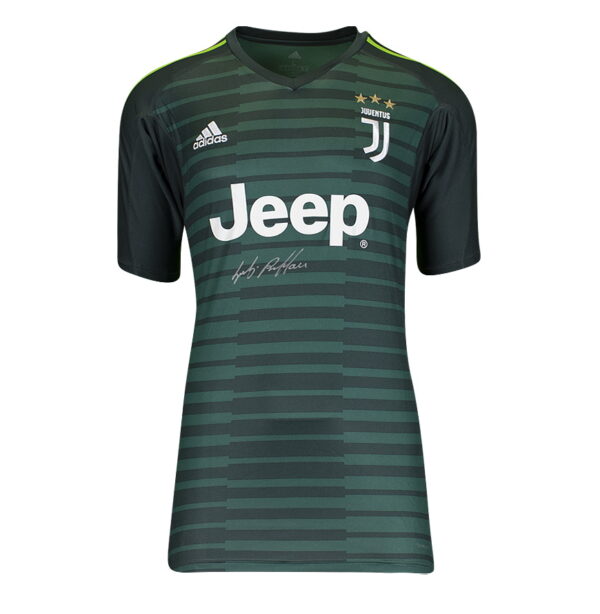 BUY THE GIANLUIGI BUFFON AUTHENTIC SIGNED JUVENTUS 2017-19 GOALKEEPER HOME JERSEY IN WHOLESALE ONLINE
