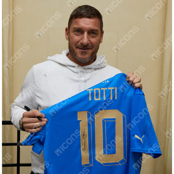 BUY FRANCESCO TOTTI AUTHENTIC SIGNED 2022-23 ITALY HOME JERSEY IN WHOLESALE ONLINE