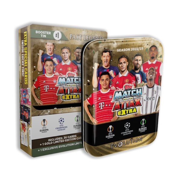 BUY 2022-23 TOPPS MATCH ATTAX EXTRA CHAMPIONS LEAGUE CARDS PAST MINI TIN IN WHOLESALE ONLINE