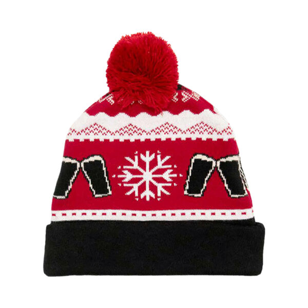 BUY GUINNESS BLACK AND RED CHRISTMAS BEANIE IN WHOLESALE