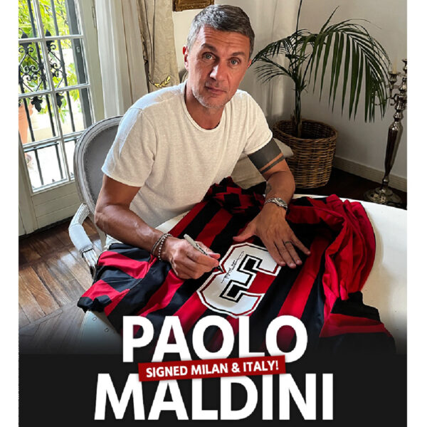 BUY PAOLO MALDINI AUTHENTIC SIGNED ITALY 1990 HOME JERSEY IN WHOLESALE ONLINE