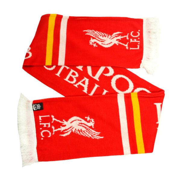 BUY LIVERPOOL LIVERBIRD RED WHITE & YELLOW SCARF IN WHOLESALE ONLINE
