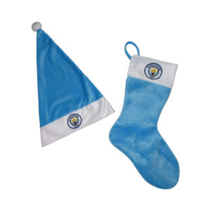 BUY MANCHESTER CITY SANTA HAT AND STOCKING SET IN WHOLESALE ONLINE