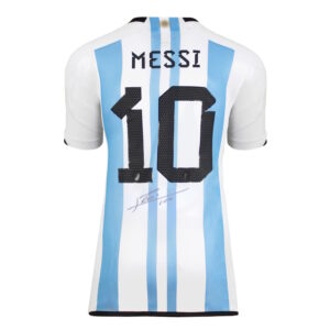 BUY LIONEL MESSI AUTHENTIC SIGNED 2022 ARGENTINA HOME JERSEY IN WHOLESALE ONLINE