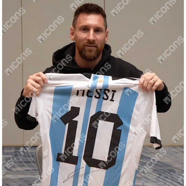 BUY LIONEL MESSI AUTHENTIC SIGNED 2022 ARGENTINA HOME JERSEY IN WHOLESALE ONLINE