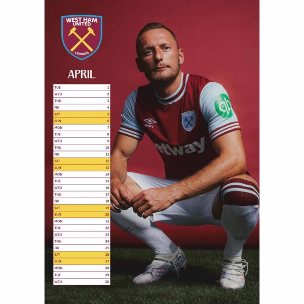 BUY WEST HAM 2025 CALENDAR IN WHOLESALE ONLINE