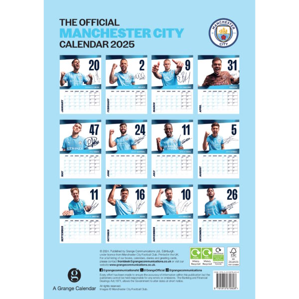 BUY MANCHESTER CITY 2025 CALENDAR IN WHOLESALE ONLINE