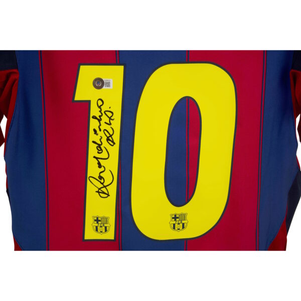 BUY RONALDINHO AUTHENTIC SIGNED 2003-04 BARCELONA #10 HOME JERSEY IN WHOLESALE ONLINE