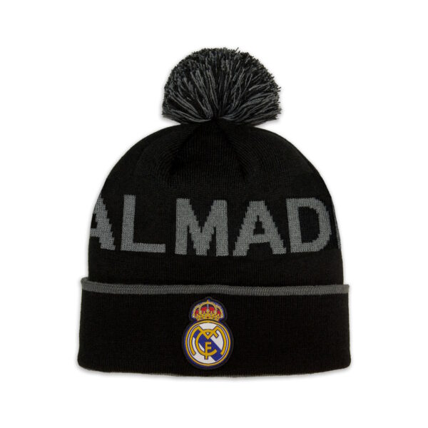 BUY REAL MADRID BLACK POM BEANIE IN WHOLESALE ONLINE