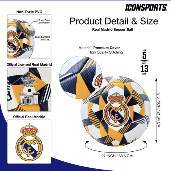 BUY REAL MADRID WHITE SOCCER BALL IN WHOLESALE ONLINE