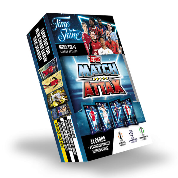 BUY 2024-25 TOPPS MATCH ATTAX UEFA CHAMPIONS LEAGUE CARDS MEGA TIN IN WHOLESALE ONLINE