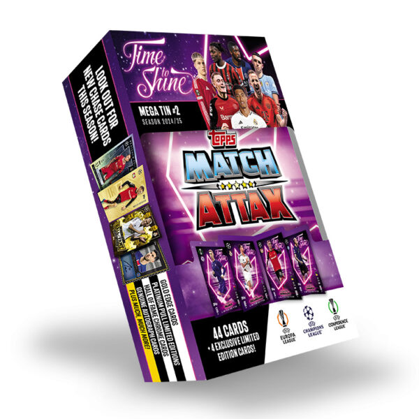 BUY 2024-25 TOPPS MATCH ATTAX UEFA CHAMPIONS LEAGUE CARDS MEGA TIN IN WHOLESALE ONLINE