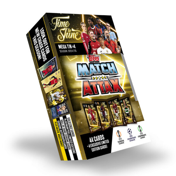 BUY 2024-25 TOPPS MATCH ATTAX UEFA CHAMPIONS LEAGUE CARDS MEGA TIN IN WHOLESALE ONLINE