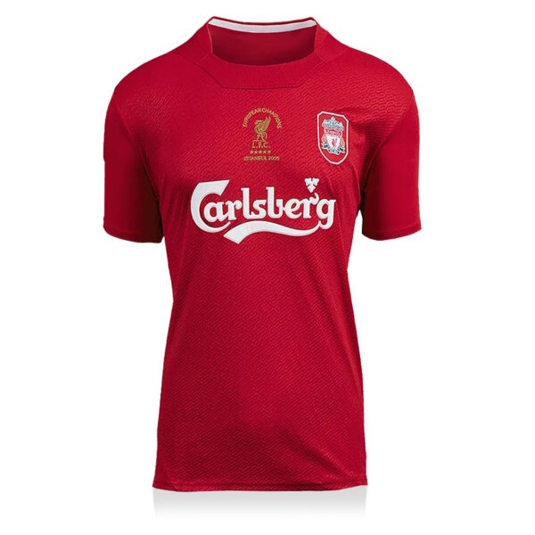 BUY STEVEN GERRARD AUTHENTIC SIGNED 2005 LIVERPOOL CHAMPIONS LEAGUE FINAL JERSEY IN WHOLESALE ONLINE