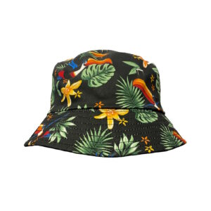 BUY GUINNESS BLACK HAWAIIAN TOUCAN REVERSIBLE BUCKET HAT IN WHOLESALE ONLINE